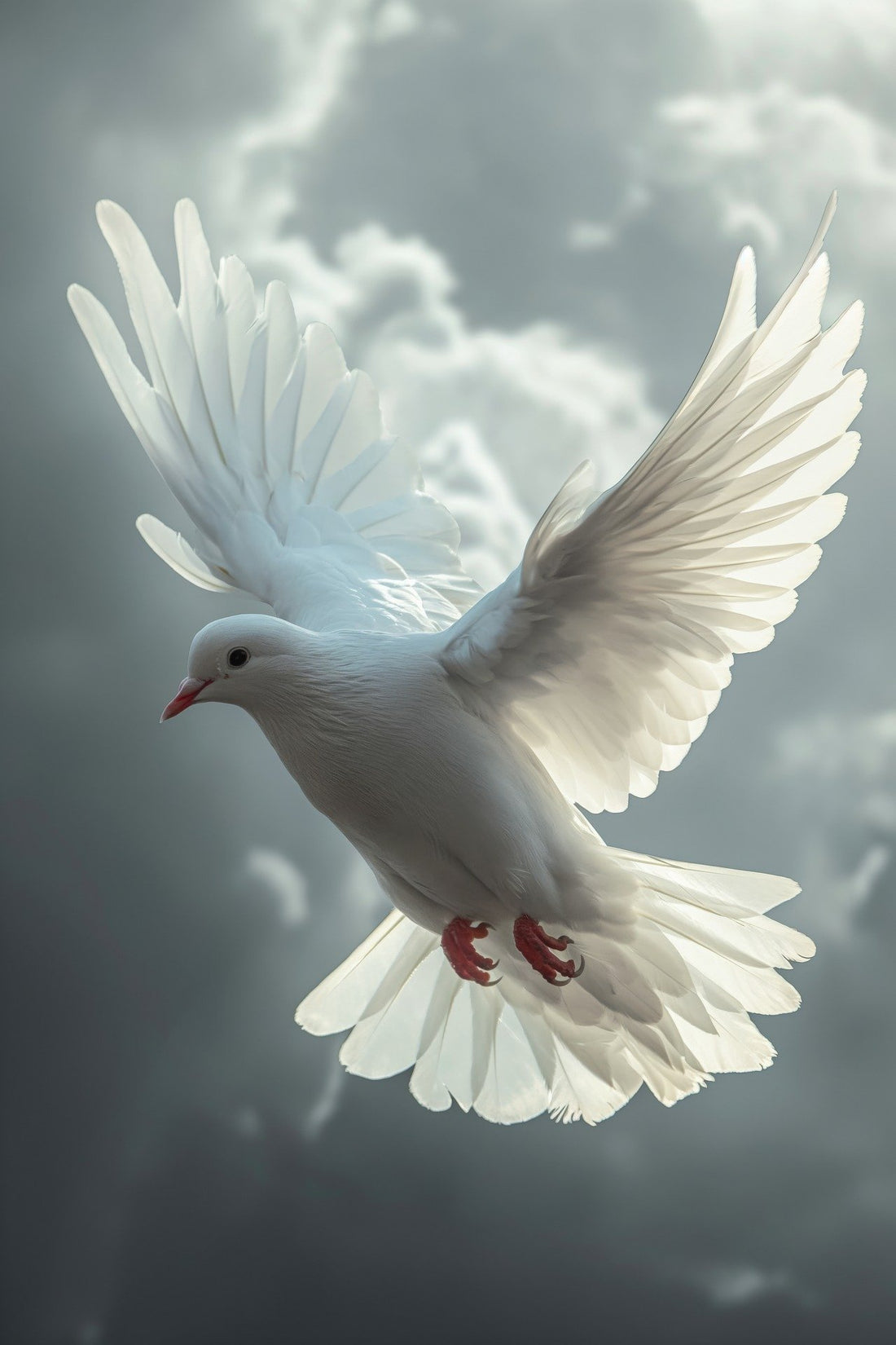 Dove in flight